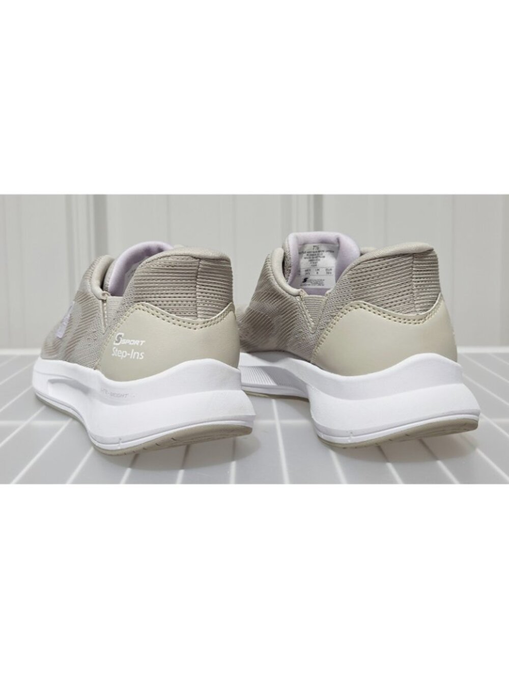 Skechers S Sport Step-Ins Tairyn Taupe Athletic Sneakers -- Women's 7.5 NWOT - Picture 3 of 6